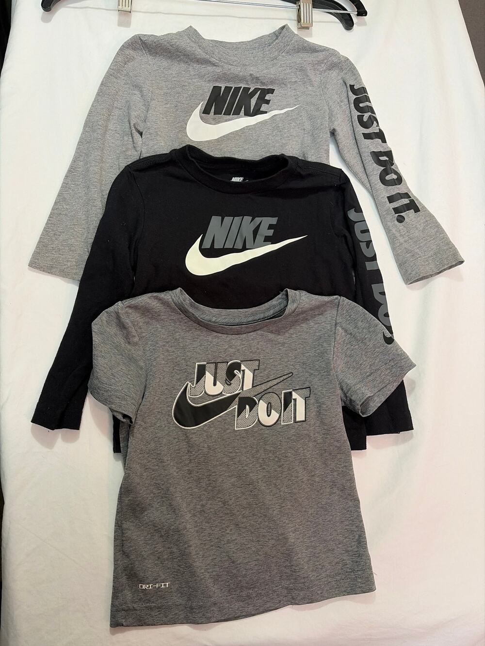 Nike 3T Toddler Bundle including Two Long Sleeve Shirts and One Short Sleeve